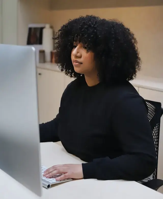 Women working on a computer