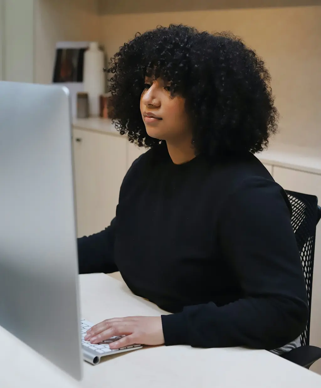Women working on a computer